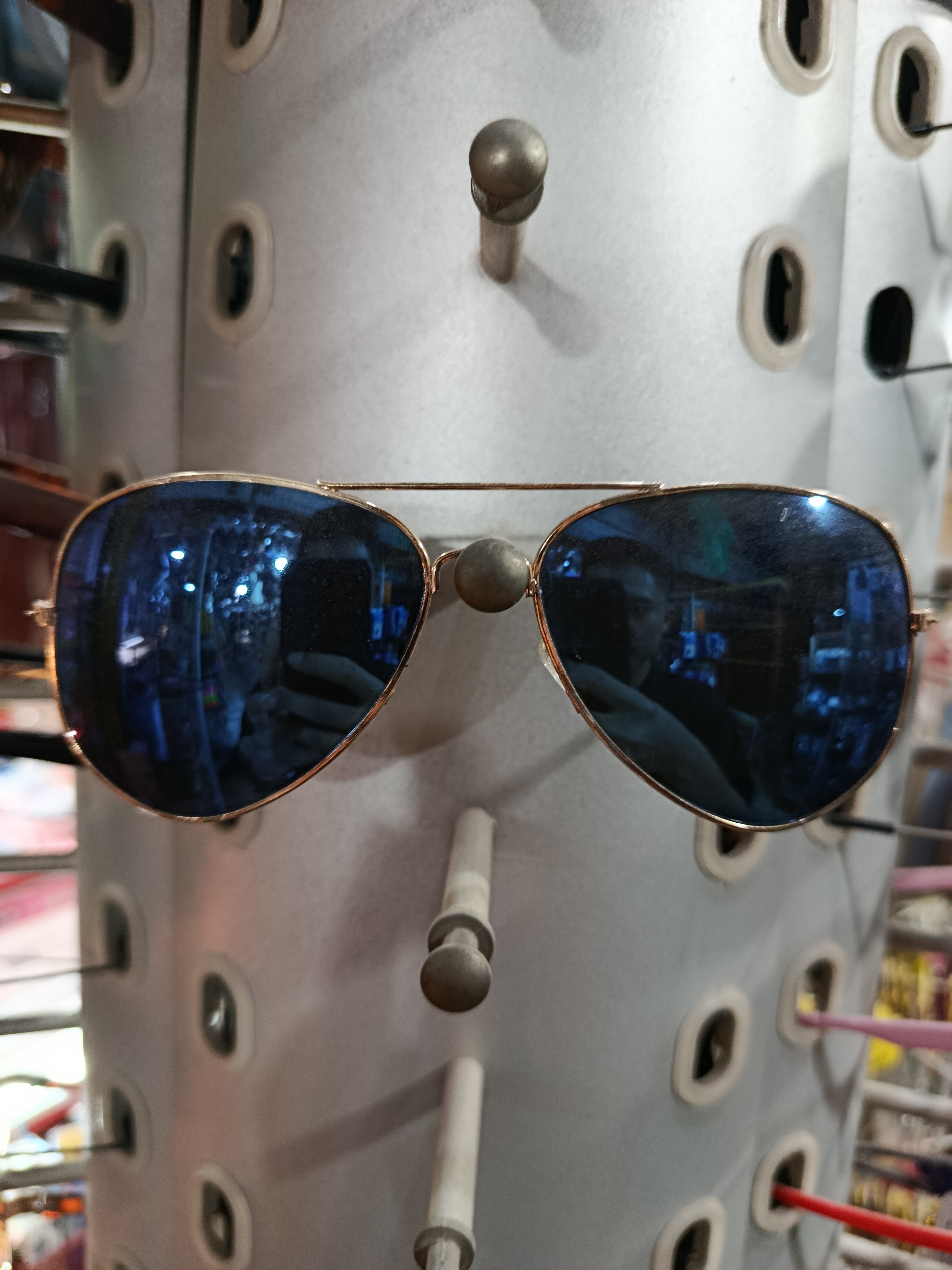 Kacamata Hitam Aviator Blue Mirror Premium